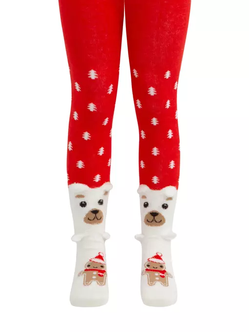 Колготки детские new year 622 красный, 21С-31/2СП, 92-98 (14), CONTE-KIDS,  - 3