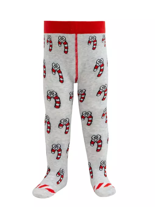 Детские новогодние колготки conte-kids new year 621 светло-серый, 21С-31СП, 62-74 (12), CONTE-KIDS,  - 2