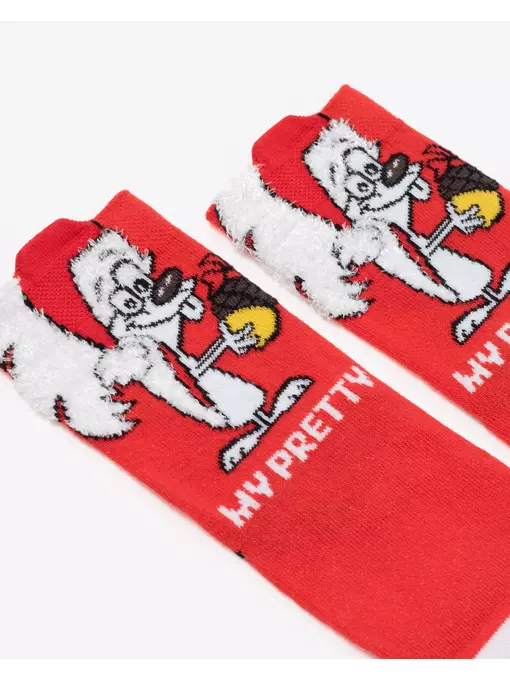 Детские новогодние носки new year 911 красный, 19С-64СП, 16-18, CONTE-KIDS,  - 3