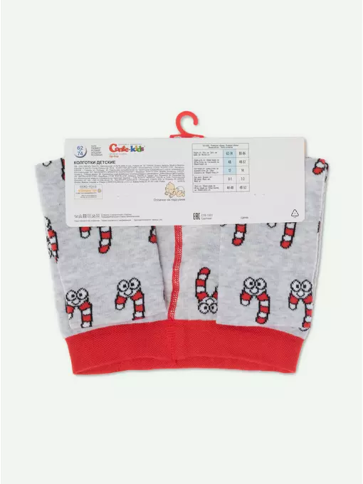 Детские новогодние колготки conte-kids new year 621 светло-серый, 21С-31СП, 62-74 (12), CONTE-KIDS,  - 4