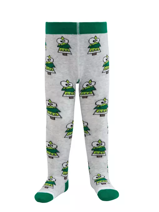 Детские новогодние колготки conte-kids new year 620 светло-серый, 21С-31СП, 104-110 (16), CONTE-KIDS,  - 2