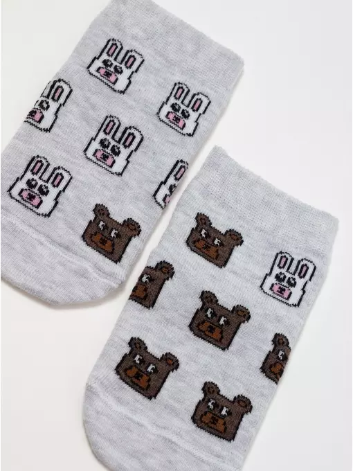 Носки детские "веселые ножки" 934 светло-серый, 17С-10СП, 14, CONTE-KIDS,  - 3