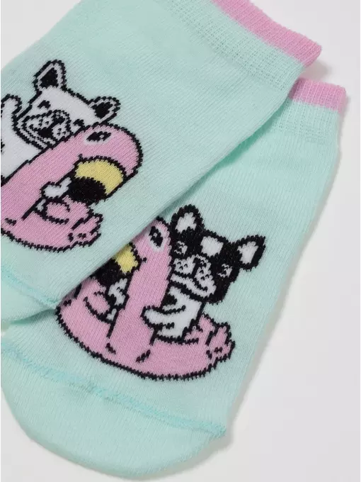 Носки детские "веселые ножки" 933 бледно-бирюзовый, 17С-10СП, 12, CONTE-KIDS,  - 3