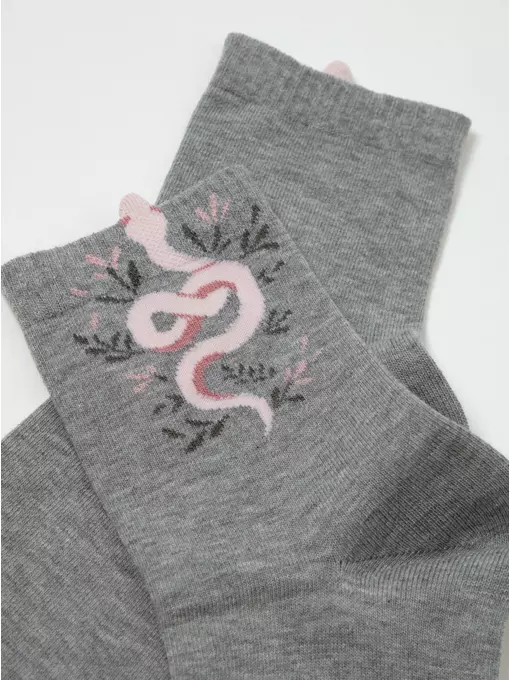 Носки женские хлопковые classic 537 серый, 17С-183СП, 36-37 (23), CONTE ELEGANT,  - 3