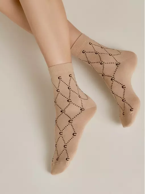 Носки женские хлопковые classic 525 бежевый, 7С-22СП, 38-39 (25), CONTE ELEGANT,  - 3