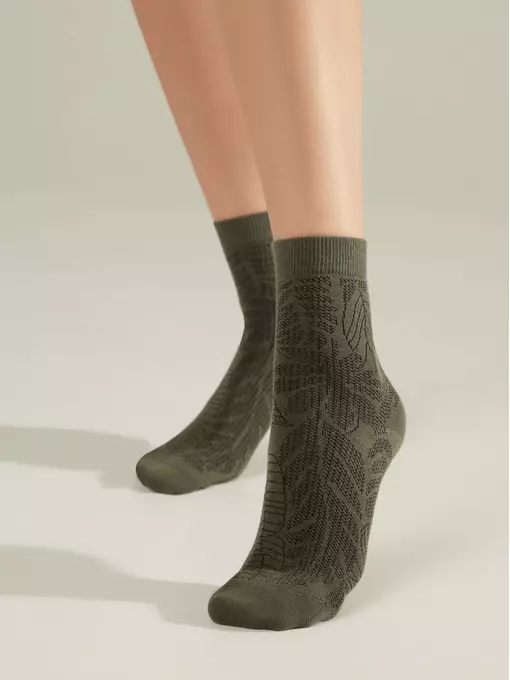 Носки женские хлопковые classic 530 хаки, 15С-15СП, 36-37 (23), CONTE ELEGANT,  - 2