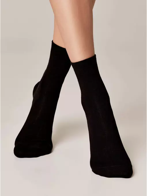 Носки женские из хлопка с сияющим рисунком "heart" 427 черный, 22С-40СП, 36-37 (23), CONTE ELEGANT,  - 3