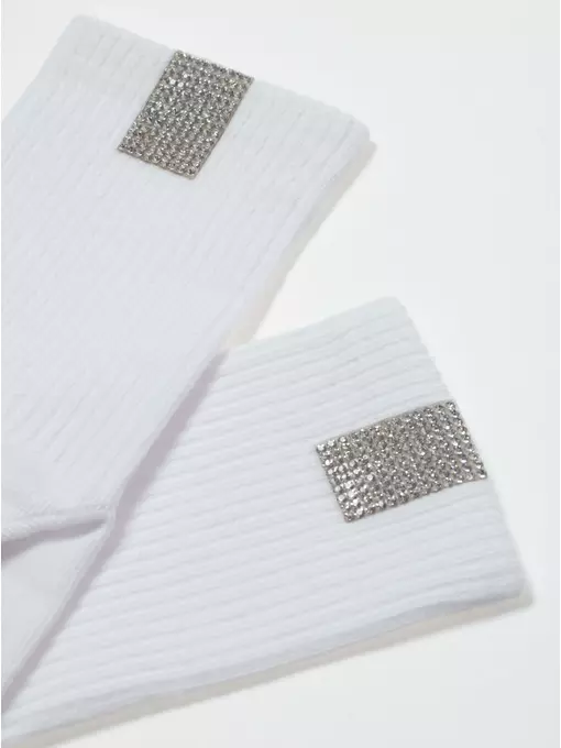 Носки женские хлопковые classic (с декором) 419 белый, 22С-41СП, 39-41 (25-27), CONTE ELEGANT,  - 4