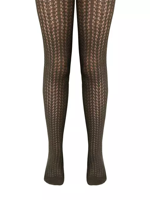 Ажурные детские колготки miss 618 хаки, 20С-206СП, 104-110 (16), CONTE-KIDS,  - 2