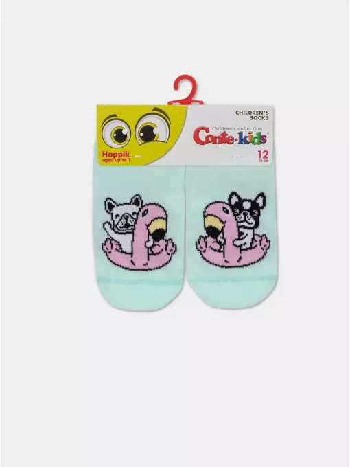 Носки детские "веселые ножки" 933 бледно-бирюзовый, 17С-10СП, 12, CONTE-KIDS,  - 4