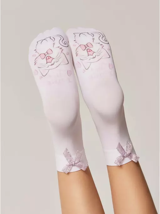 Носки детские с рисунком и бантиком love bianco, 21C-115СП, 18-20, CONTE ELEGANT,  - 3