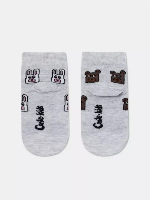 Носки детские "веселые ножки" 934 светло-серый, 17С-10СП, 14, CONTE-KIDS,  - 2