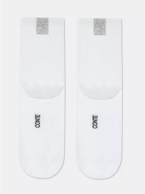 Носки женские хлопковые classic (с декором) 419 белый, 22С-41СП, 39-41 (25-27), CONTE ELEGANT,  - 6
