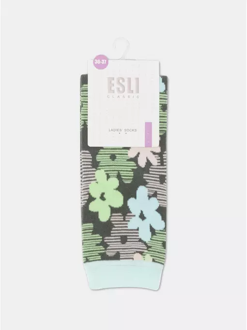 Носки женские хлопковые esli classic 527 хаки, 21С-69СПЕ, 38-39 (25), ESLI,  - 2
