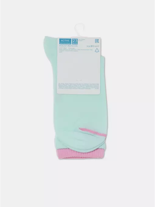 Носки женские хлопковые active (удлиненные) 488 бледно-бирюзовый, 22С-29СП, 38-39 (25), CONTE ELEGANT,  - 6