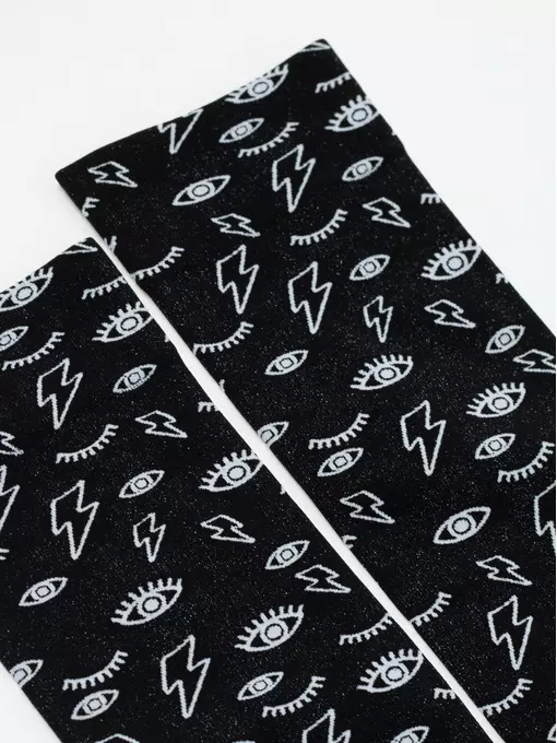 Носки женские c тату-рисунками «eyes&moon» fantasy 22с-53сп nero-bianco, 22С-53СП, 36-39 (23-25), CONTE ELEGANT,  - 3