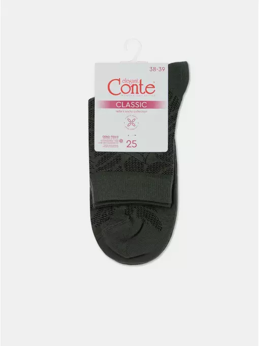 Носки женские хлопковые classic 530 хаки, 15С-15СП, 36-37 (23), CONTE ELEGANT,  - 5