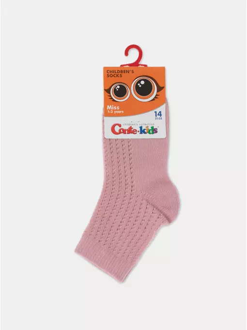 Носки детские miss (ажурные) 903 пепельно-розовый, 20С-204СП, 14, CONTE-KIDS,  - 4