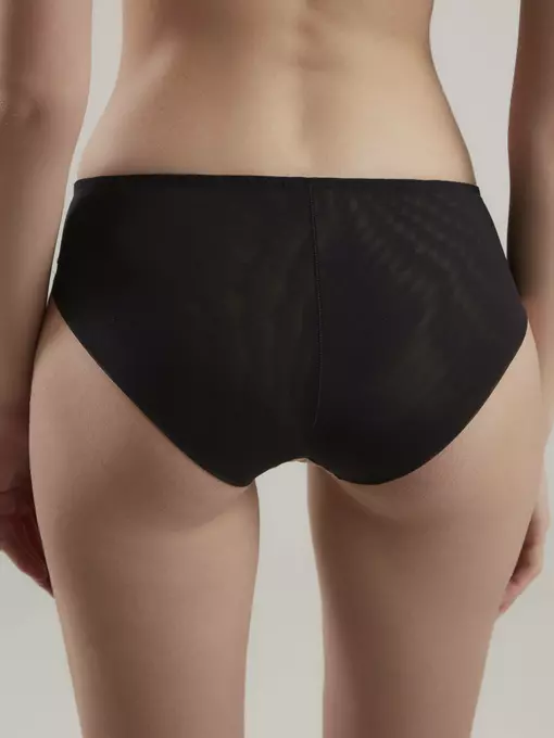 Трусы женские «слип» со средней линией талии satin tp3127 карамель с черным, 21С-0054КСП, 110/XXL, CONTE ELEGANT,  - 2