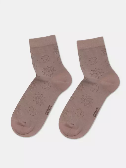 Носки женские хлопковые classic 529 пепельно-розовый, 7С-22СП, 36-37 (23), CONTE ELEGANT,  - 4