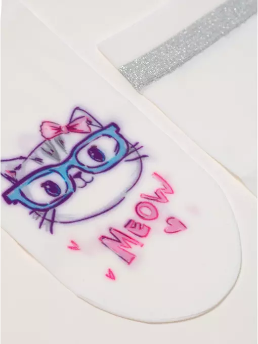 Носки детские с рисунком и люрексом caty bianco, 21C-114СП, 20-22, CONTE ELEGANT,  - 3