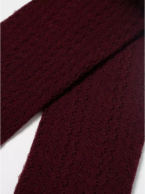 Ажурные детские колготки miss 618 темно-бордовый, 20С-206СП, 140-146 (22), CONTE-KIDS,  - 3