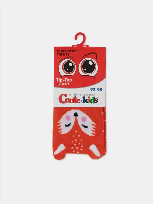 Колготки детские conte-kids tip-top (мордашки) 573 мандариновый, 17С-60СП, 104-110 (16), CONTE-KIDS,  - 3