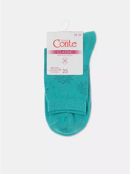 Носки женские хлопковые classic 529 бирюза, 7С-22СП, 36-37 (23), CONTE ELEGANT,  - 5