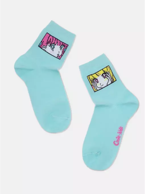 Носки детские "веселые ножки" 941 бледно-бирюзовый, 17С-10СП, 20, CONTE-KIDS,  - 3