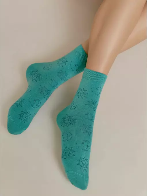 Носки женские хлопковые classic 529 бирюза, 7С-22СП, 36-37 (23), CONTE ELEGANT,  - 2