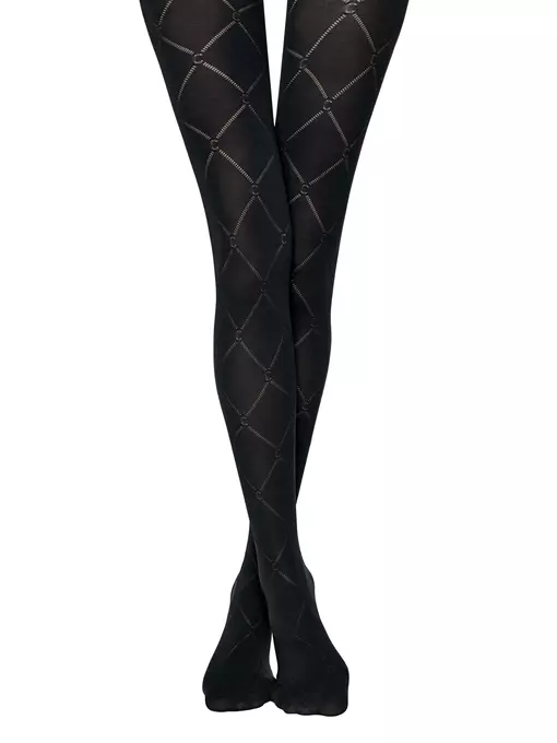 Колготки женские с ромбами history fantasy nero, 22С-136СП, 3, CONTE ELEGANT,  - 4