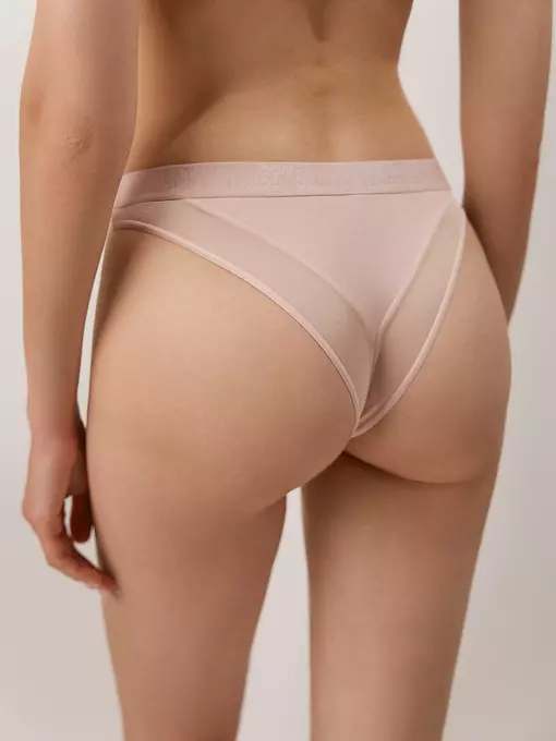 Трусы женские «бразилиана» из бамбука и эластичной сеточки double conte lbr 2260 cameo, 22С-2233ТСП, 90/XS, CONTE ELEGANT,  - 2