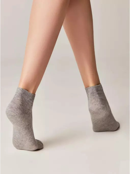 Носки женские esli basic (короткие) 000 серый, 18С-97/1СПЕ, 36-39 (23-25), ESLI,  - 3