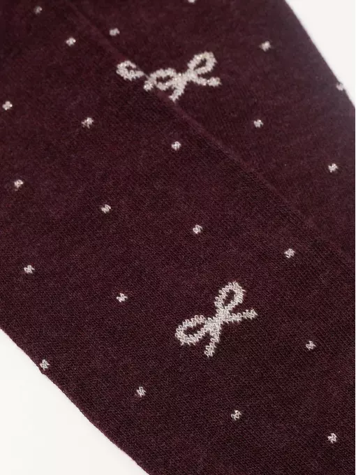 Хлопковые детские колготки tip-top с люрексом 545 бордо, 19С-36СП, 116-122 (18), CONTE-KIDS,  - 4