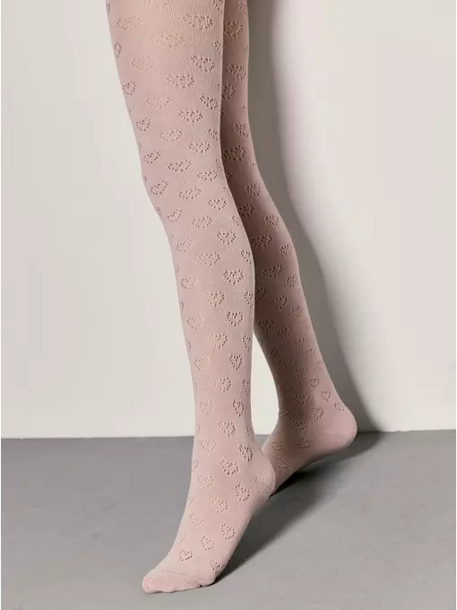 Колготки детские ажурные miss 609 пепельно-розовый, 20С-206СП, 140-146 (22), CONTE-KIDS,  - 3