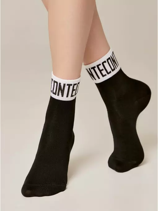 Носки женские (удлиненные) active 273 графит, 21С-24/1СП, 36-37 (23), CONTE ELEGANT,  - 2