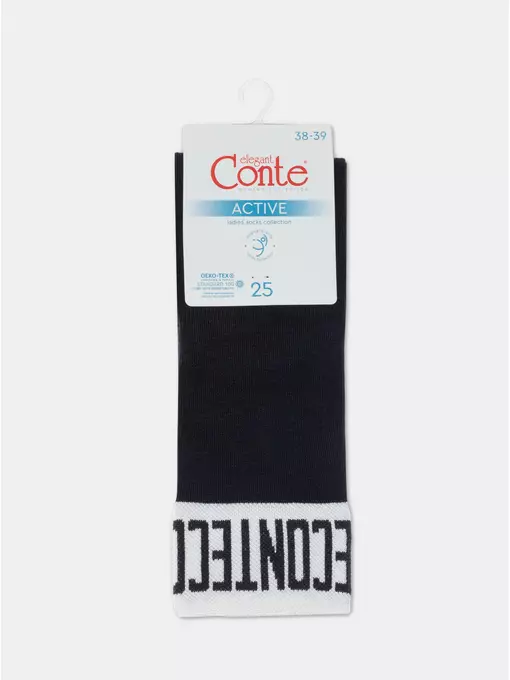 Носки женские (удлиненные) active 273 графит, 21С-24/1СП, 36-37 (23), CONTE ELEGANT,  - 6