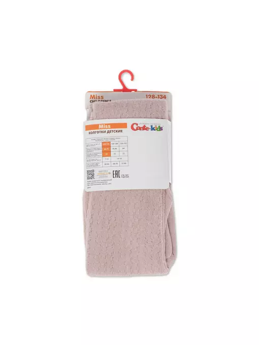 Ажурные детские колготки miss 618 пепельно-розовый, 20С-206СП, 104-110 (16), CONTE-KIDS,  - 3