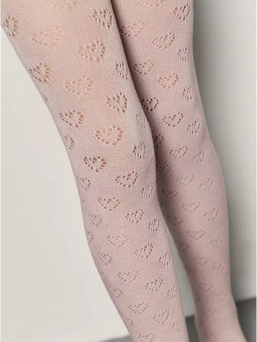Колготки детские ажурные miss 609 пепельно-розовый, 20С-206СП, 140-146 (22), CONTE-KIDS,  - 2