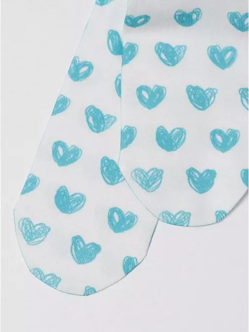 Удлиненные женские носки с хлопком 558 белый-бирюза, 19С-236/1СП, 36-39 (23-25), CONTE ELEGANT,  - 4