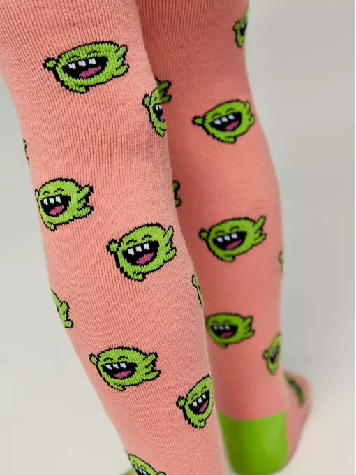 Колготки десткие (махровые внутри) sof-tiki с рисунками 644 коралловый, 7С-38СП, 92-98 (14), CONTE-KIDS,  - 2