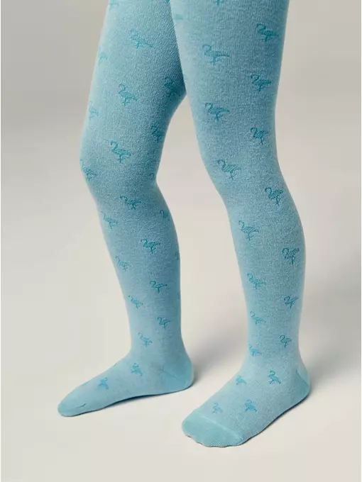 Колготки детские class 640 бирюза, 23С-1СП, 104-110 (16), CONTE-KIDS,  - 2
