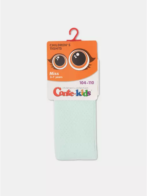 Ажурные детские колготки miss 616 бледно-бирюзовый, 20С-206СП, 104-110 (16), CONTE-KIDS,  - 6