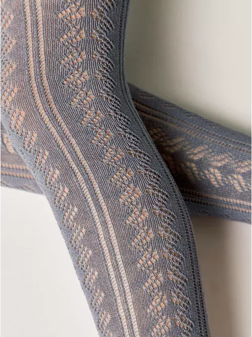 Ажурные детские колготки miss 617 темно-серый, 20С-206СП, 150-152 (22), CONTE-KIDS,  - 3