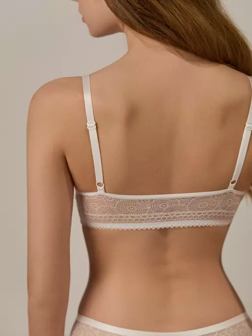 Бюстье с треугольными чашками из фактурного кружева lace twist lbe 1987 tofu, 21С-2004ТСП, 170-84/XS, CONTE ELEGANT,  - 2