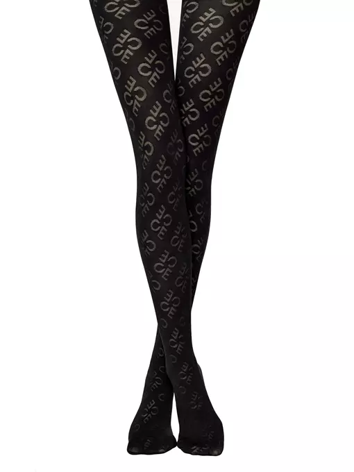 Колготки женские с геометрическим рисунком prime fantasy nero, 22С-132СП, 2, CONTE ELEGANT,  - 4