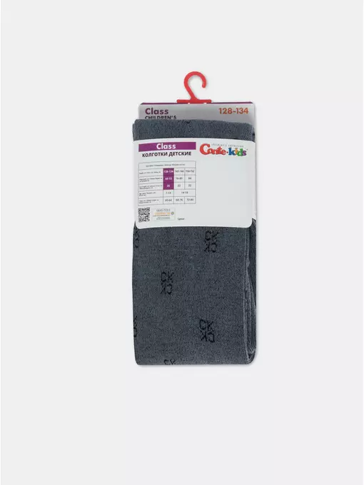 Колготки детские class 657 темно-серый, 23С-1СП, 128-134 (20), CONTE-KIDS,  - 4