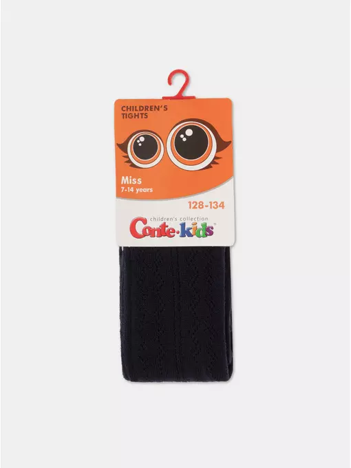 Ажурные детские колготки miss 617 темно-синий, 20С-206СП, 104-110 (16), CONTE-KIDS,  - 3