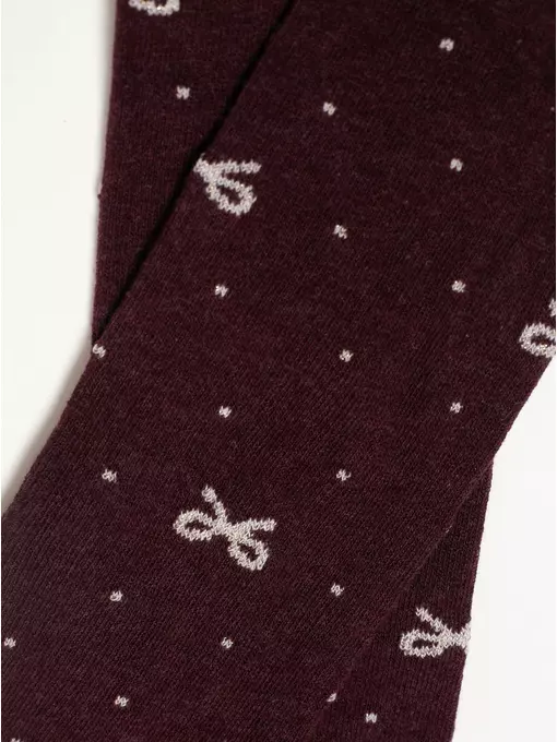 Хлопковые детские колготки tip-top с люрексом 545 бордо, 19С-36СП, 116-122 (18), CONTE-KIDS,  - 5