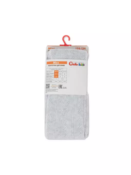 Ажурные детские колготки miss 617 светло-серый, 20С-206СП, 104-110 (16), CONTE-KIDS,  - 3